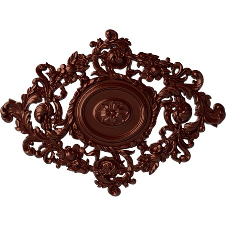 Ekena Millwork Katheryn Ceiling Medallion, Hand-Painted Antique Copper, 22 1/2"W x 30 3/8"H x 1 1/2"P CM30KTACS